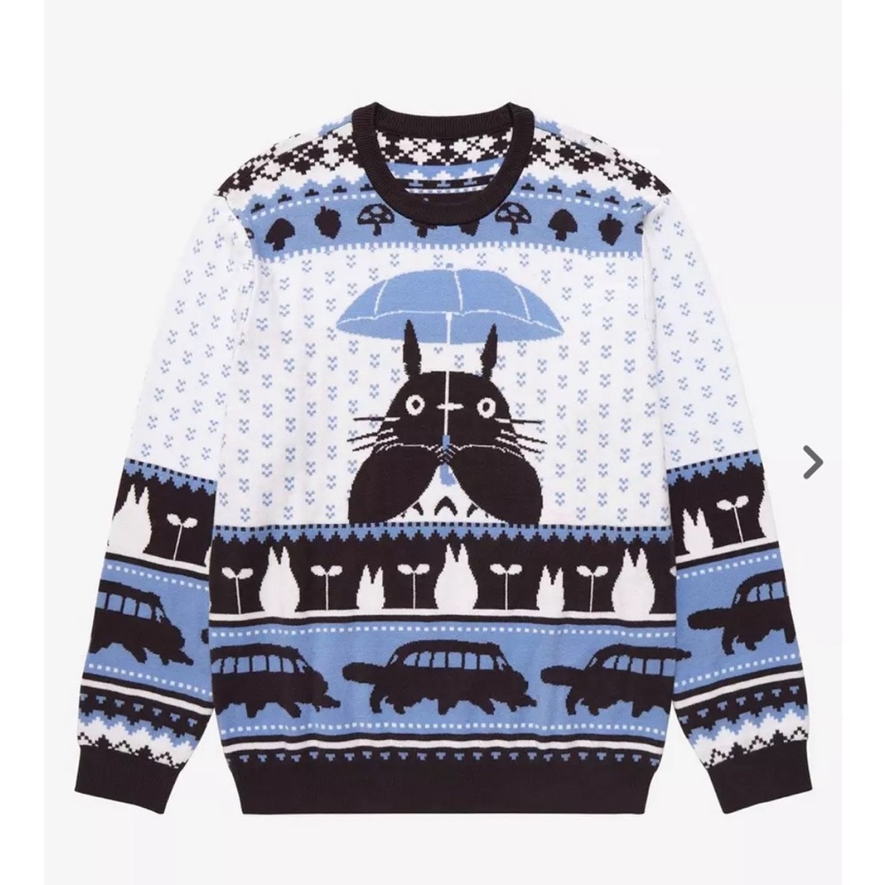 Studio Ghibli My Neighbor Totoro Totoro with Umbrella Holiday Sweater